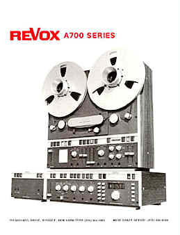 The Revox A700 reel to reel tape recorder